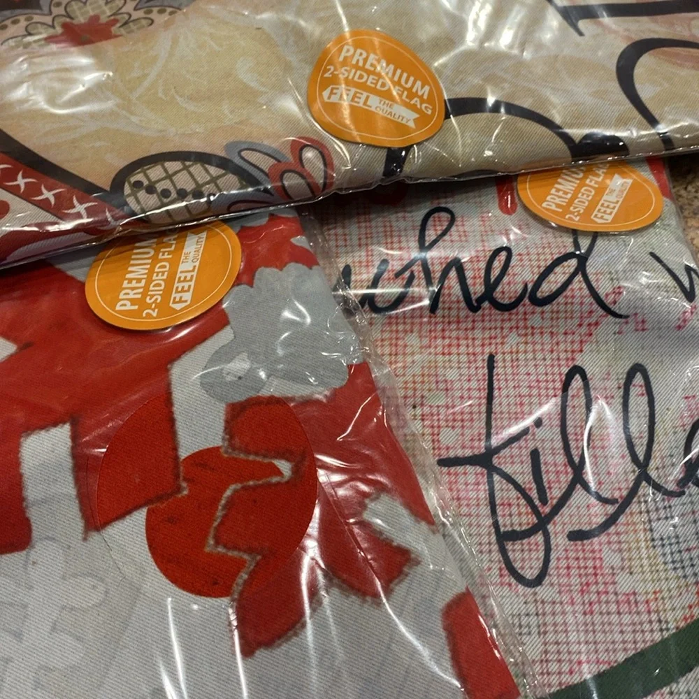 3 NIP Lang Christmas Holiday Garden Flags Premium 28” x 40” Noel Merry & Bright - Picture 11 of 11